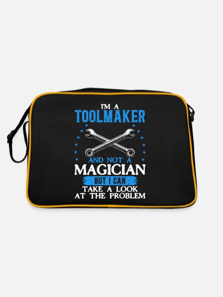 Tool Mechanic - Not a Magician, Just a Genius - Retro Bag - black/gold - Back