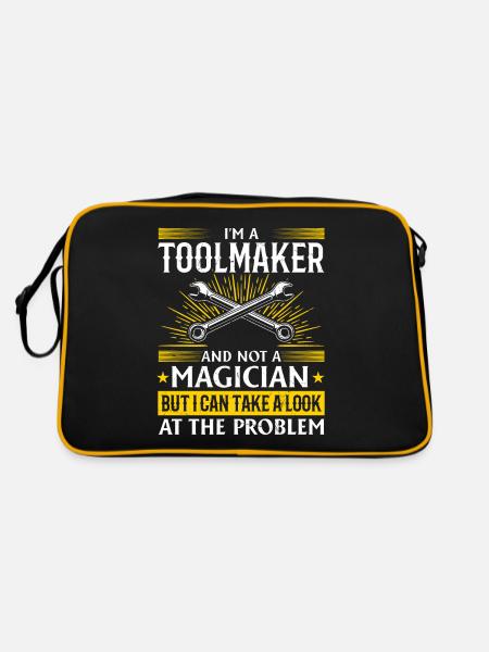 Tool Mechanic - Not a Magician, Just a Genius - Retro Bag - black/gold - Back