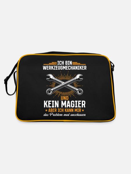 Tool Mechanic - Not a Magician, Just a Genius - Retro Bag - black/gold - Back
