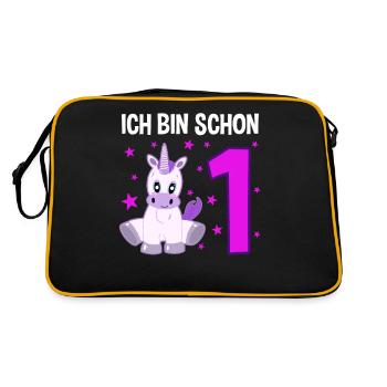 Licorne au pays des merveilles 1er anniversaire - Sac Retro - noir/or - Dos
