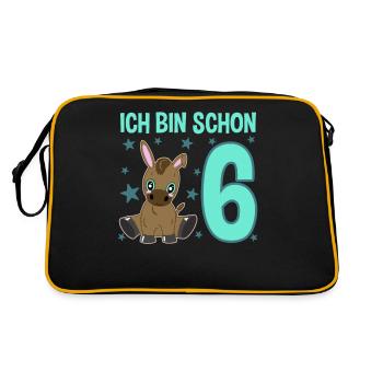 Six-year anniversary donkey party mood - Retro Bag - black/gold - Back