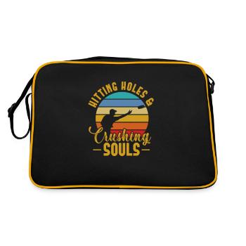 Cornhole Beanbag Blind Hole Cadeau - Sac Retro - noir/or - Dos