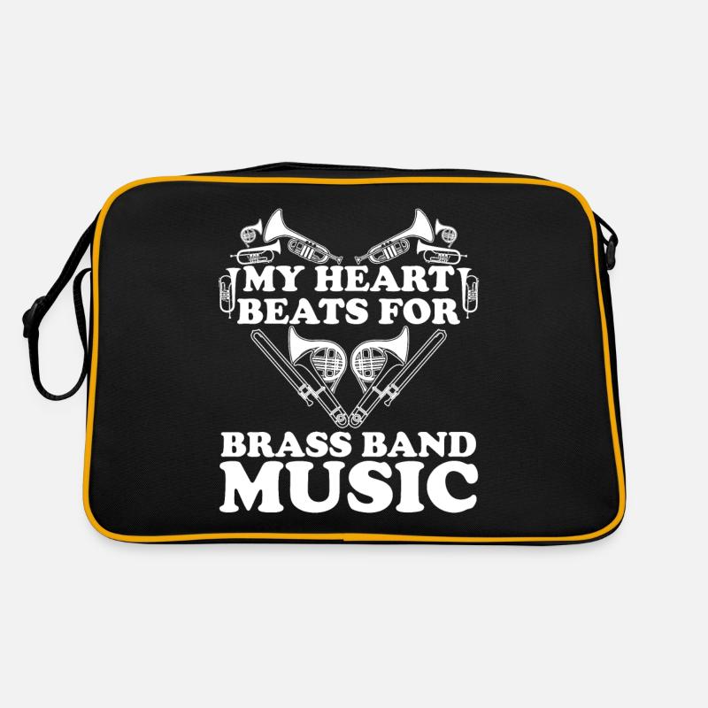 Cor d’harmonie Instrument en laiton coeur Sac Retro
