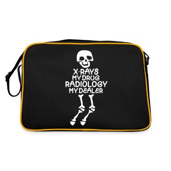 X -ray Radiologist Radiography Radiology - Retro Tasche - Schwarz/Gold - Hinten