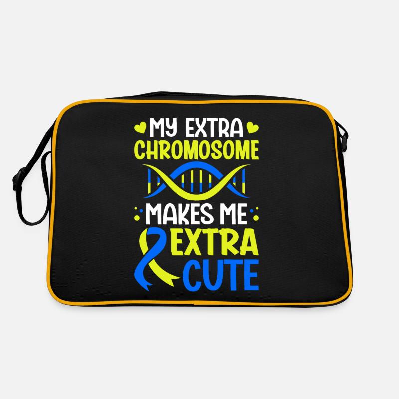 My Extra Chromosome Makes Me Extra Cute Funny Retro Bag