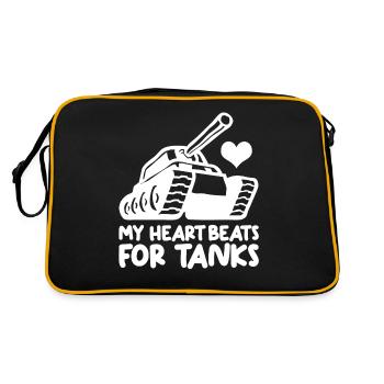 MBT Tank Driver Tank Combat Tanks - Retro Tasche - Schwarz/Gold - Hinten