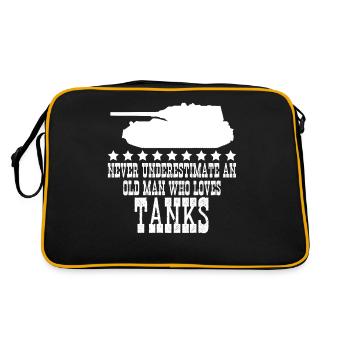 Tank Combat Tanks MBT Tank Driver - Retro Tasche - Schwarz/Gold - Hinten