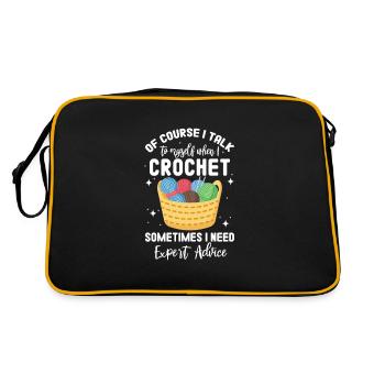 Crochet tricot couture couture cadeau - Sac Retro - noir/or - Dos