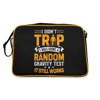 Drôle Gravité Maladroit Chute Os Cassé Gravité - Sac Retro - noir/or - Dos