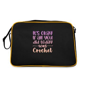 Crochet tricot couture couture cadeau - Sac Retro - noir/or - Dos