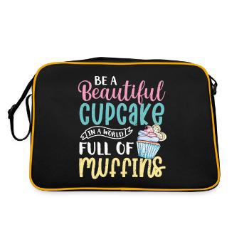 Cupcake - Retro Bag - black/gold - Back