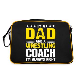 Je suis papa et entraîneur de lutte, j’ai toujours raison - Sac Retro - noir/or - Dos