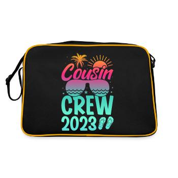 Cousin équipage Tie Dye Croisière de vacances en famille Drôle - Sac Retro - noir/or - Dos