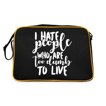 Misanthrope Grumpy Darwin Darwinism - Retro Bag - black/gold - Back