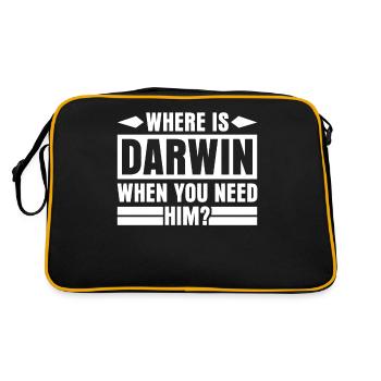 Misanthrope Darwin Darwinism - Retro Bag - black/gold - Back