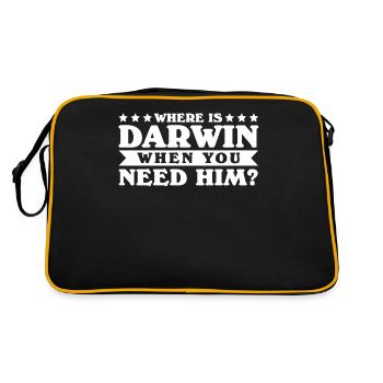 Darwinism Misanthrope Misanthropist - Retro Bag - black/gold - Back