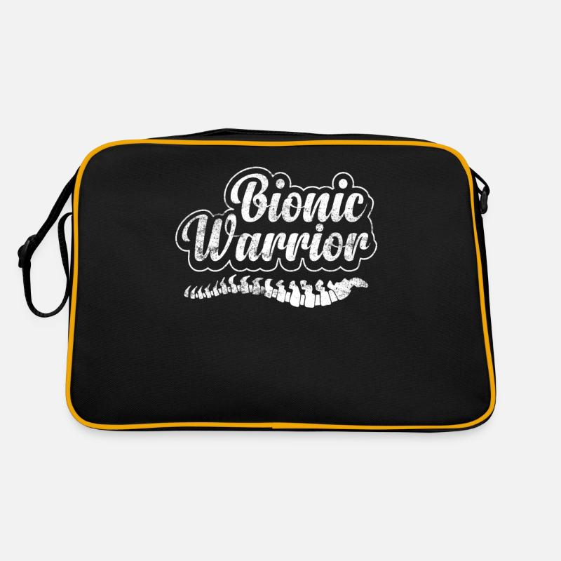 Bionic Warrior Scoliosis Funny Spine Surgery Retro Bag