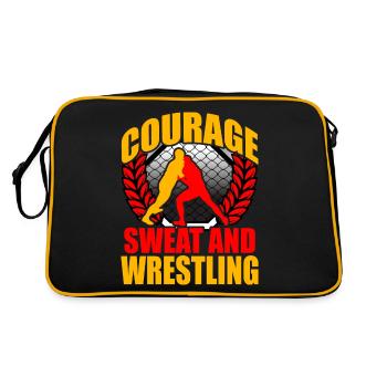 Courage, sueur et lutte - Sac Retro - noir/or - Dos