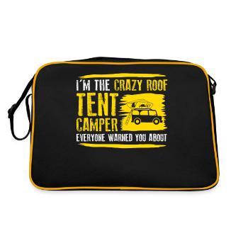 Roof Tent Car Tent Camper Camping - Retro Tasche - Schwarz/Gold - Hinten