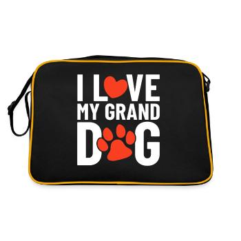 J’aime mon grand chien Funny Dog Owners Grand chiot - Sac Retro - noir/or - Dos