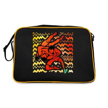 Wrestling - Retro Bag - black/gold - Back