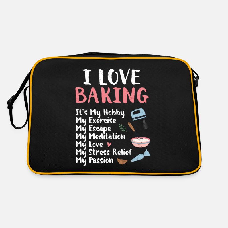 Bäcker - Retro Tasche - Schwarz/Gold