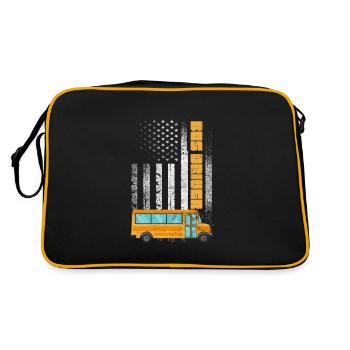 Busfahrer - Retro Tasche - Schwarz/Gold - Hinten