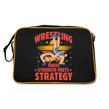 La lutte où la force rencontre la stratégie - Sac Retro - noir/or - Dos