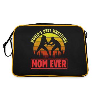 Die beste Wrestling-Mutter aller Zeiten - Retro Tasche - Schwarz/Gold - Hinten