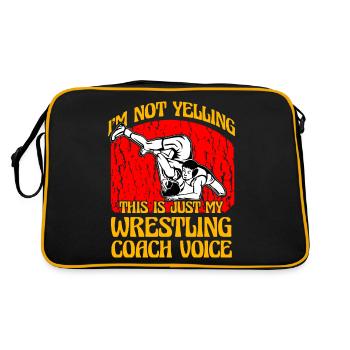 Je ne crie pas que c’est ma voix d’entraîneur de lutte - Sac Retro - noir/or - Dos