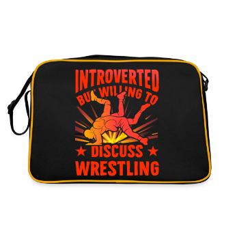 Introverti mais prêt à discuter de lutte - Sac Retro - noir/or - Dos