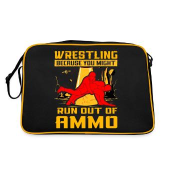 Wrestling because you might run out of ammo - Retro Bag - black/gold - Back