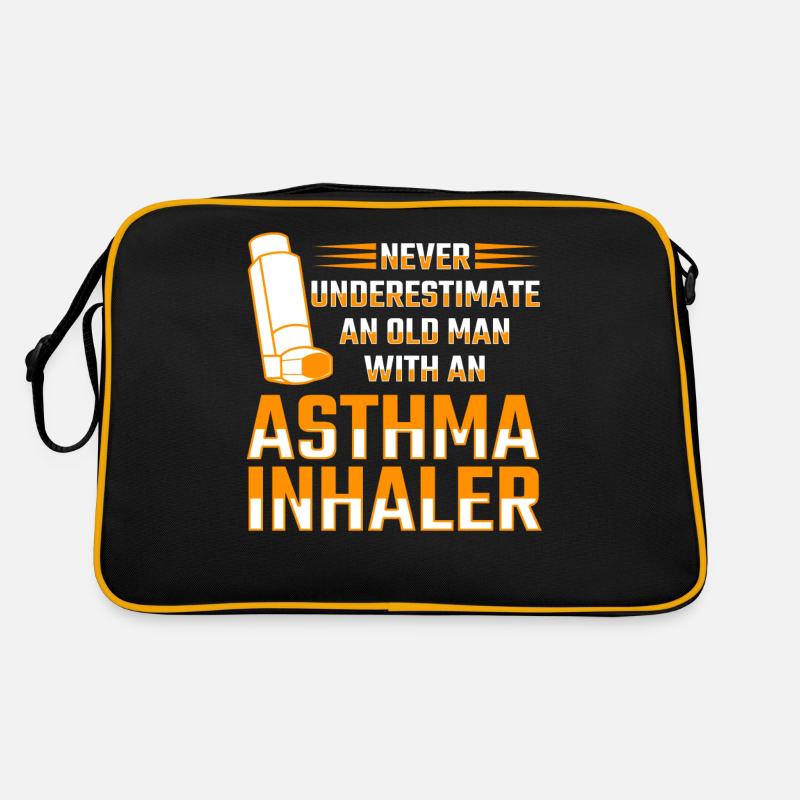Asthma Inhaler Asthmatic Wheezing Retro Tasche