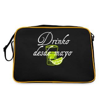 Tequilas Tequila Mexico - Retro Tasche - Schwarz/Gold - Hinten
