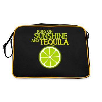 Tequila Lime Tequila Mexico - Retro Tasche - Schwarz/Gold - Hinten