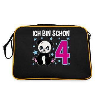 Four Years of Panda Magic - Retro Bag - black/gold - Back