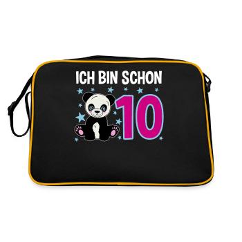 Ten Years – Panda Jubilation - Retro Bag - black/gold - Back