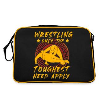 Wrestling only the toughest need apply - Retro Bag - black/gold - Back