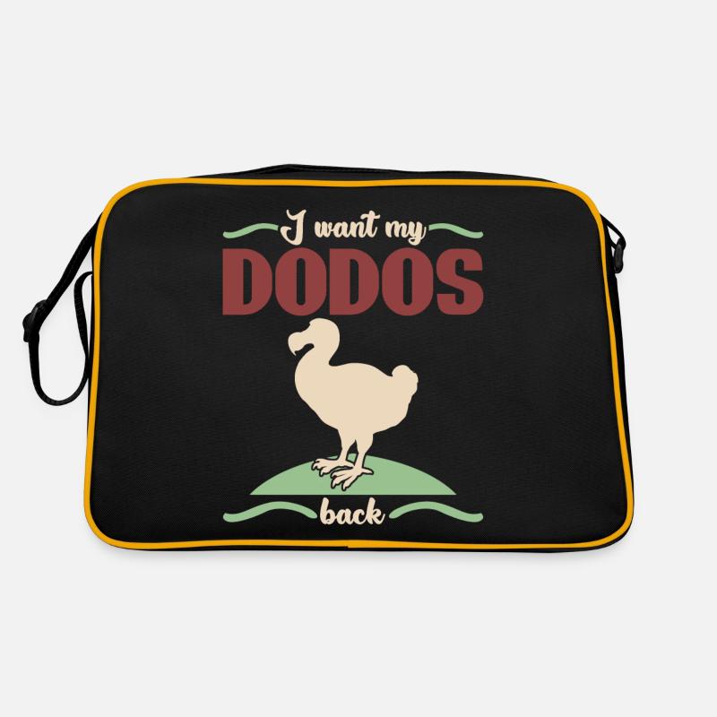 Dodo Dodos - Retro Tasche - Schwarz/Gold