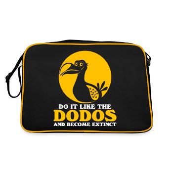Dodo becomes extinct - Retro Bag - black/gold - Back