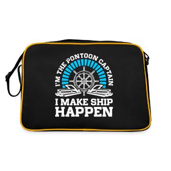 Bateau ponton Pontoon Captain - Sac Retro - noir/or - Dos