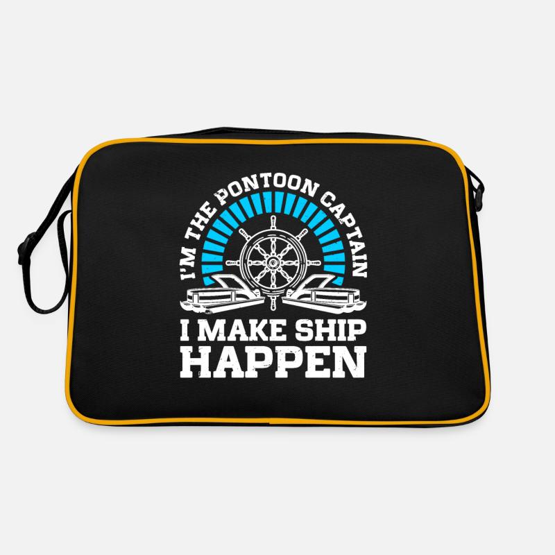 Pontoon Boat Pontoon Captain Retro Bag