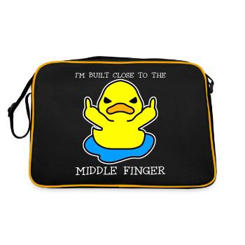 Middle Finger Duck Misanthrope - Retro Bag - black/gold - Back