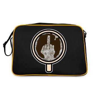 Café au misanthrope du doigt d'honneur - Sac Retro - noir/or - Dos