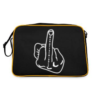Middle Finger - Retro Bag - black/gold - Back