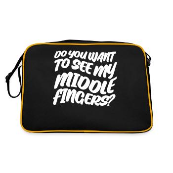 Middle Finger Joke - Retro Bag - black/gold - Back