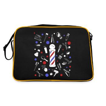 Chemise de coiffeur L’élégance à chaque coupe - Sac Retro - noir/or - Dos