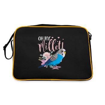 Perruche ondulée - Sac Retro - noir/or - Dos