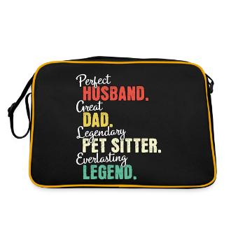Papa gardien d’animaux - Sac Retro - noir/or - Dos