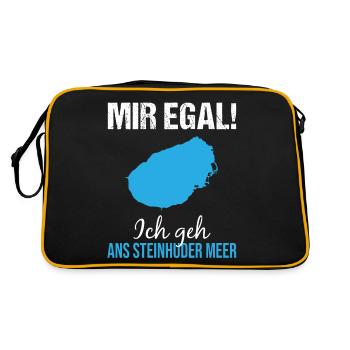No matter I go Steinhuder Meer - gift - Retro Bag - black/gold - Back